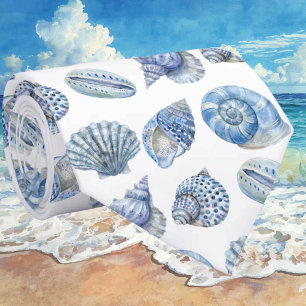 Cravate Motif Coquillage Soie Façon Océan Plage