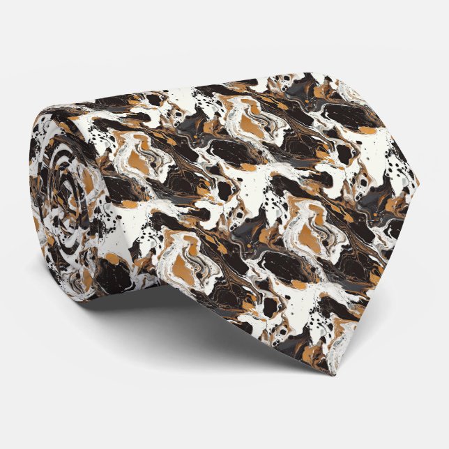 Cravate Motif coquille de tortue mignon  (Roulé)