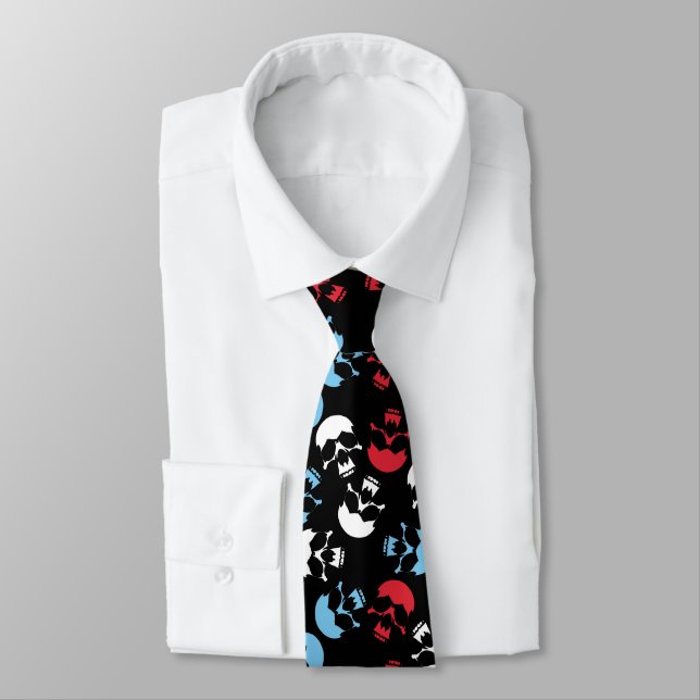 Cravate Motif crâne multicolore (Attaché)