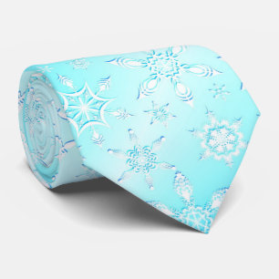 Cravate Motif Crystal Snowflakes