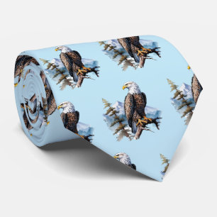 Cravate Motif d'aigle carrelé cool