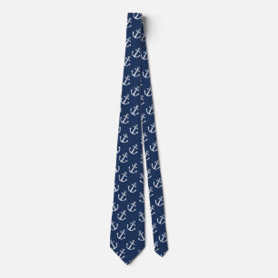 Cravate Motif d'ancre nautique