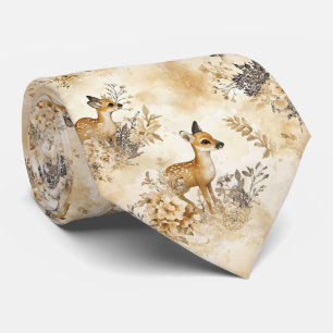 Cravate Motif d'animal de faon de forêt