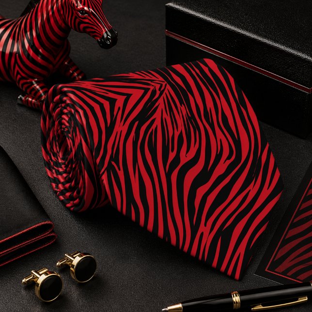 Cravate Motif d'animal sauvage zèbre classique (Créateur téléchargé)