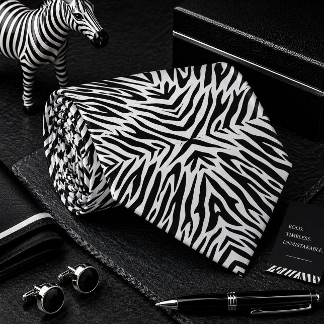 Cravate Motif d'animal sauvage zèbre classique (Créateur téléchargé)