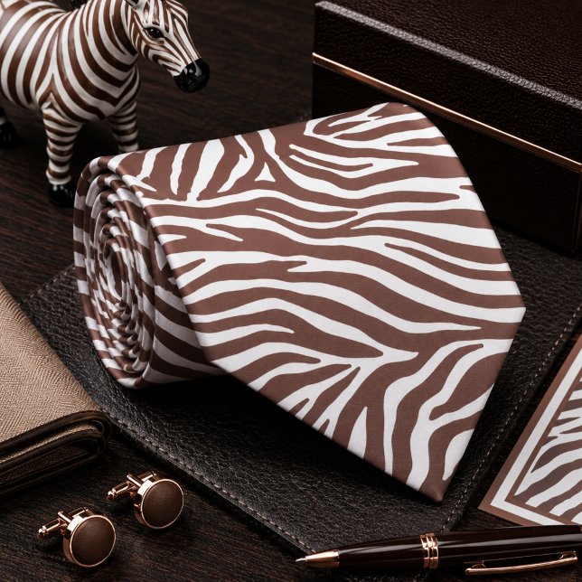 Cravate Motif d'animal sauvage zèbre classique (Créateur téléchargé)