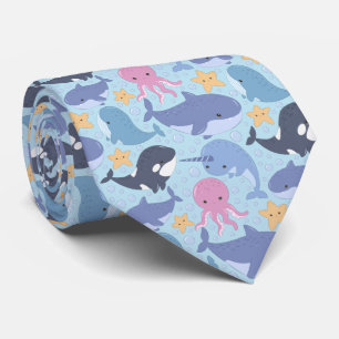 Cravate Motif d'animaux de plage carrelés cool
