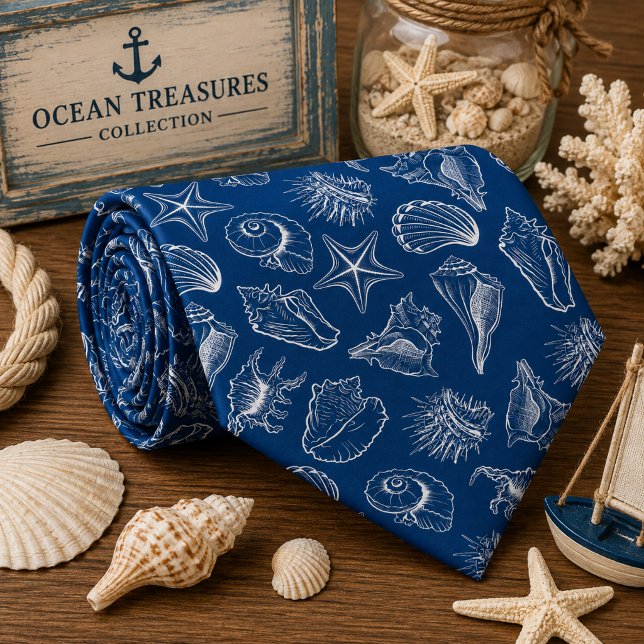 Cravate Motif d'animaux marins à l'aquarelle  (Créateur téléchargé)