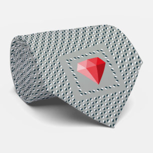 Cravate Motif dansant Illusion d'optique Rubis