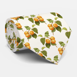 Cravate Motif d'aquarelle vintage Orange Apricots