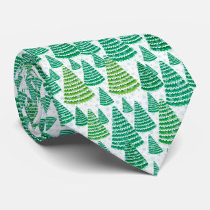 Cravate Motif d'arbres de Noël de Milou