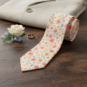 Cravate Motif d'art floral chic et élégant