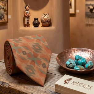 Cravate Motif d'art inspiré des Indiens d'Amérique du Sud-