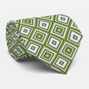 Cravate Motif d'art mosaïque chic et élégant de style rétr