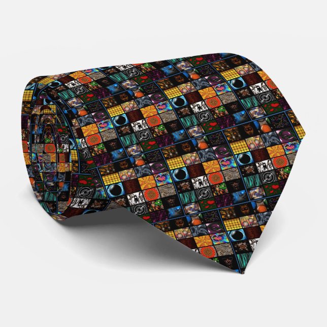 Cravate Motif d'arts pop décoratifs (Roulé)