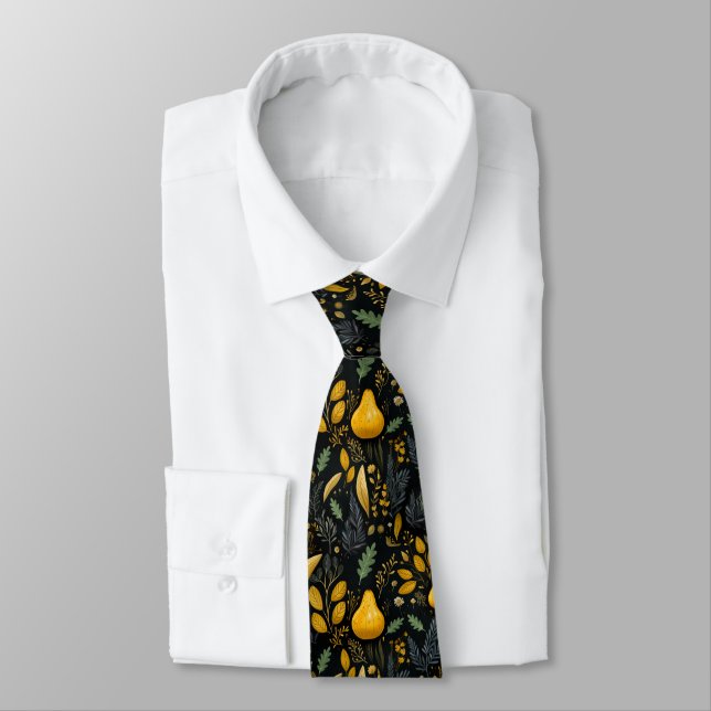 Cravate Motif d'automne (Attaché)