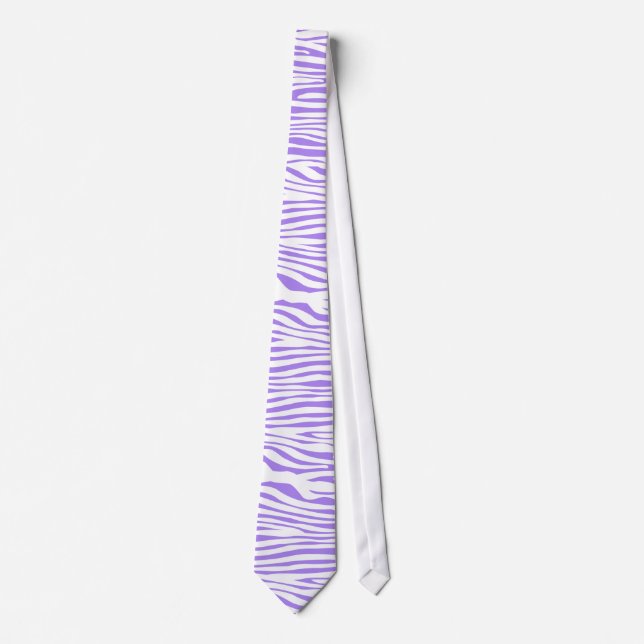 Cravate Motif de bande violet Zebra (Devant)