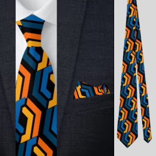 Cravate Motif de bandes violettes colorées