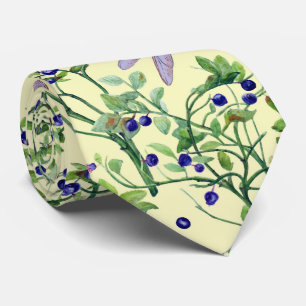 Cravate Motif de bleuets avec libellules