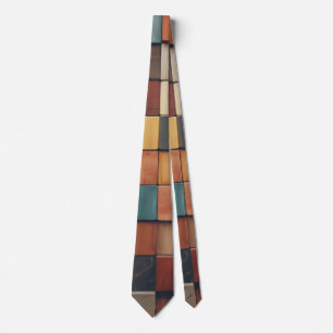 Cravate Motif de blocs de bois colorés rustiques