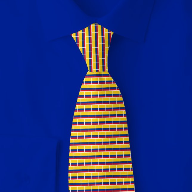 Cravate Motif de brique du drapeau de Colombie (Créateur téléchargé)