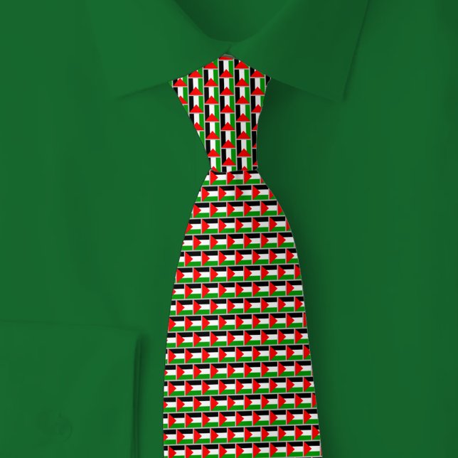 Cravate Motif de brique du drapeau de la Palestine (Créateur téléchargé)