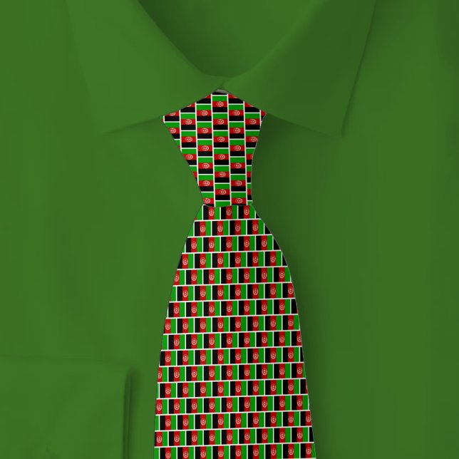 Cravate Motif de brique du drapeau de l'Afghanistan (Créateur téléchargé)