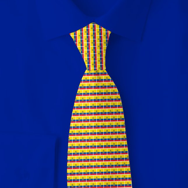 Cravate Motif de brique du drapeau de l'Équateur (Créateur téléchargé)