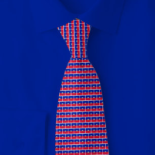 Cravate Motif de brique du drapeau d'Haïti