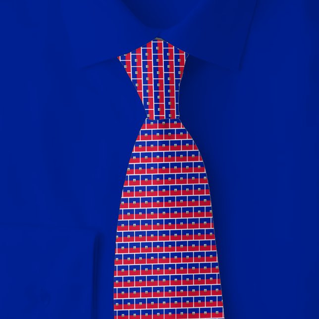 Cravate Motif de brique du drapeau d'Haïti (Créateur téléchargé)