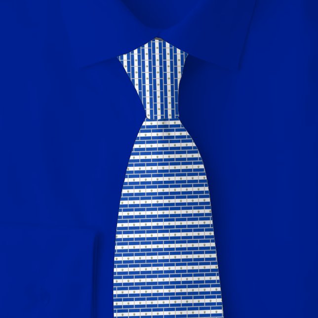 Cravate Motif de brique du drapeau du Salvador (Créateur téléchargé)