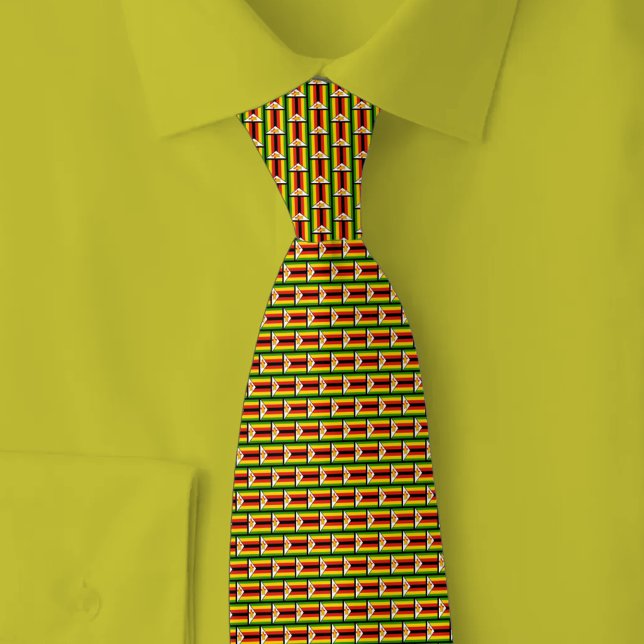 Cravate Motif de brique du drapeau du Zimbabwe (Créateur téléchargé)