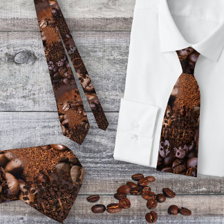 Cravate Motif de café artistique