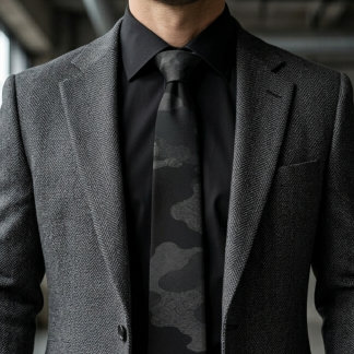 Cravate Motif de camouflage furtif Black Ops