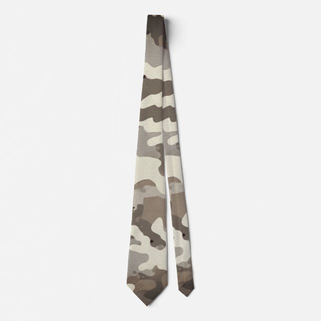 Cravate Motif de camouflage militaire d'hiver (Devant)