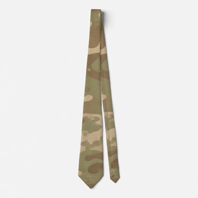Cravate Motif de camouflage militaire du désert (Devant)