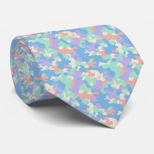 Cravate Motif de camouflage pastel