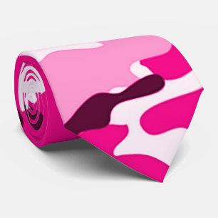 Cravate Motif de camouflage rose