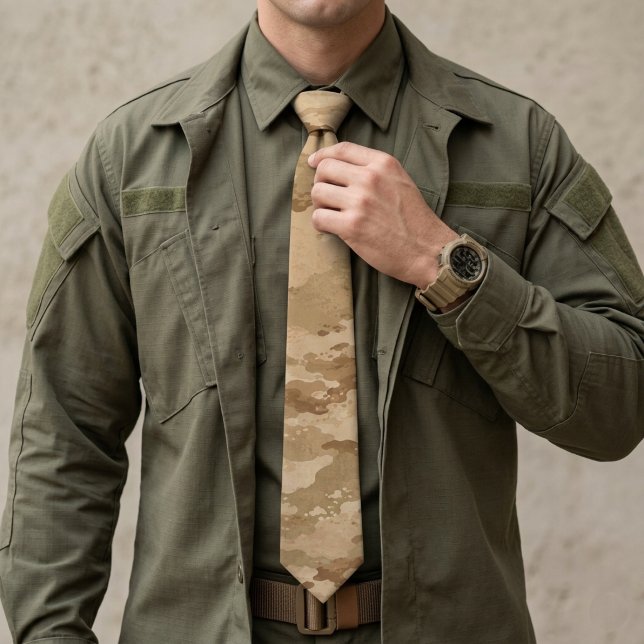 Cravate Motif de camouflage tactique Desert Storm (Créateur téléchargé)