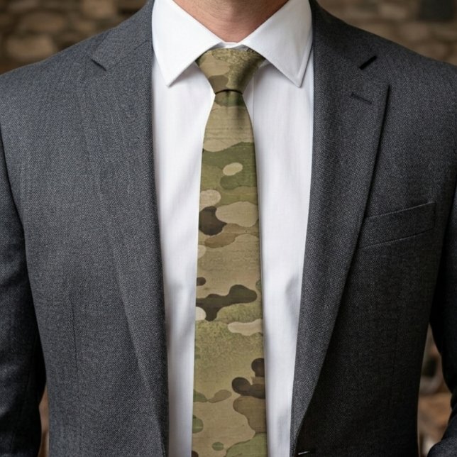 Cravate Motif de camouflage tactique du désert (Créateur téléchargé)