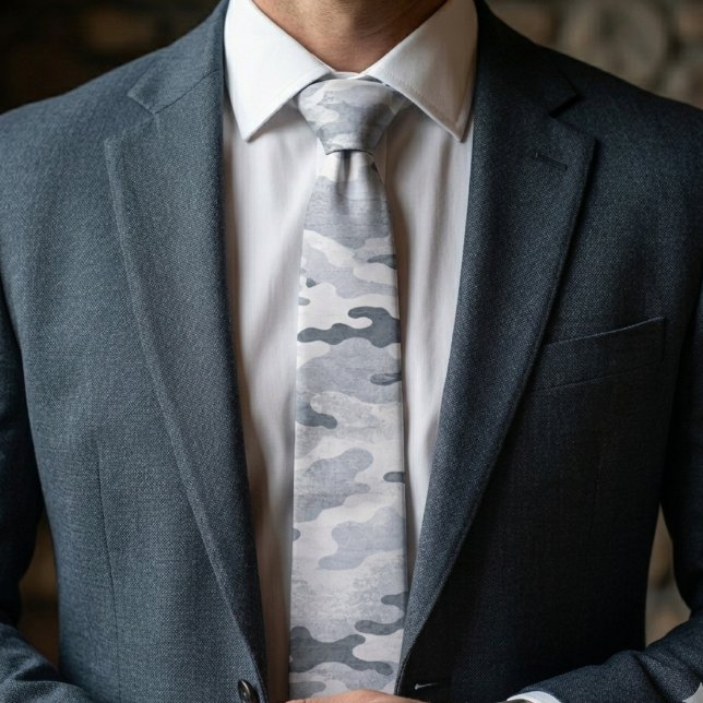 Cravate Motif de camouflage tactique fantôme arctique (Créateur téléchargé)