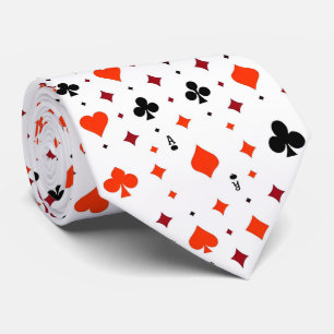 Cravate Motif de cartes de jeu artistique coloré