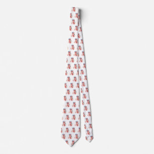 Cravate Motif de chapeau de Père Noël flamant rose de Noël