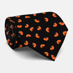 Cravate Motif de chat orange