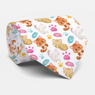 Cravate Motif De Chats, Chats Mignons, Kitty, Chatons, Paw