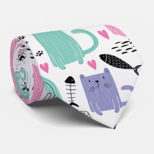 Cravate Motif de chats mignons
