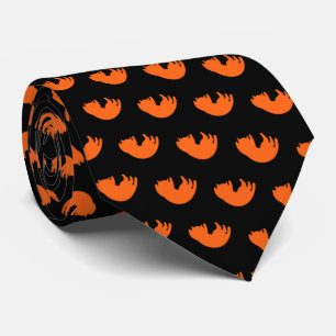 Cravate Motif de chats orange