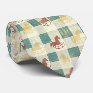 Cravate Motif de cheval à bascule en détresse vintage (5)