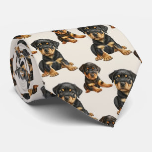 Cravate Motif de chien chiot Rottweiler