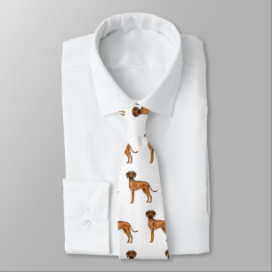Cravate Motif de chien lion africain brun Rhodesian Ridgeb